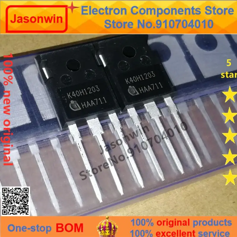 100% nuevo 50 unids/lote оригинальный MOSFET IGBT IKW40N120H3 1200V40A K40H1203 TO 247 транзистор|Интегральные