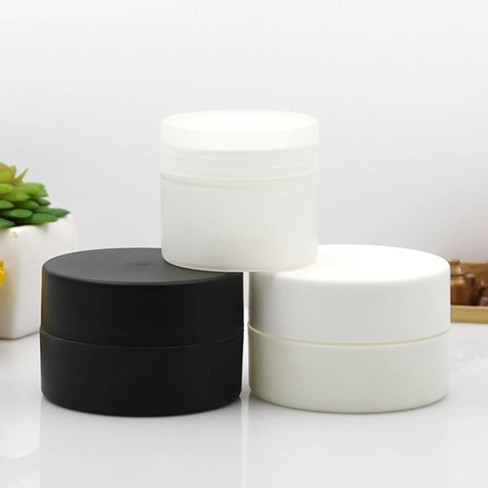 10 шт пустой пластиковый контейнер косметическая упаковка черный белый
