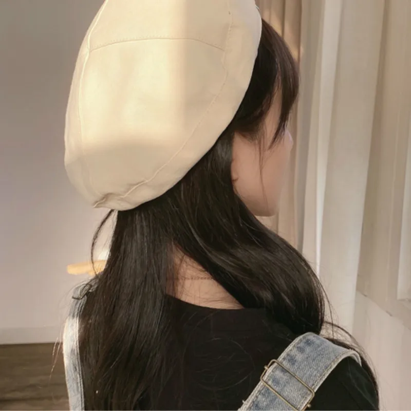 

Beret Women's Summer Thin Day Black Octagonal Cap British Retro Art Painter's Hat