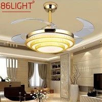 86light new ceiling fan light lamp without blade remote control modern luxury led for home living room