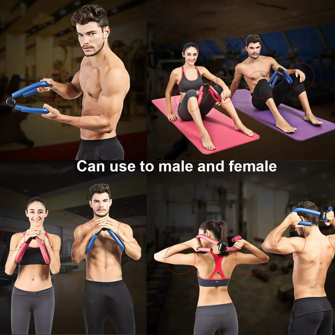 

Yoga Training Buttock Clip Thigh Exercisers, Arm Muscle Chest Waist Trainer for Gym Home Fitness Workout Machine Stovepipe Clip