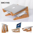 2 в 1 бамбуковая подставка для ноутбука увеличенная высота охлаждающая подставка для Macbook Air Pro вертикальный базовый кронштейн для ноутбука PC