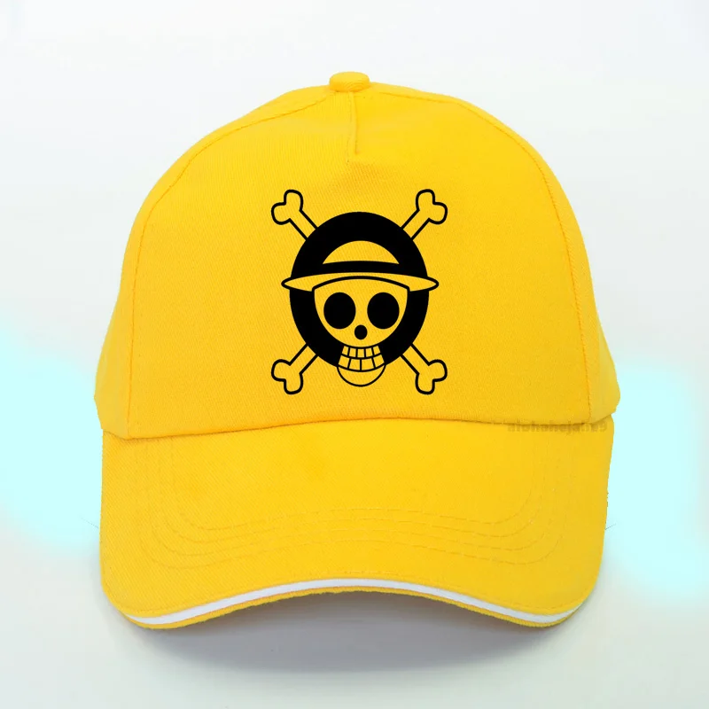 Anime One Piece Trafalgar Law Sign Skull Head Baseball Caps Sun Hat