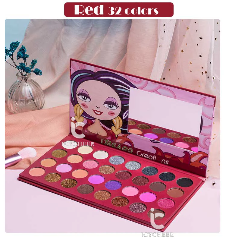 ICYCHEER авокадо студия матовые тени для век Палитра питания блеск блесток хайлайтер мерцающий макияж Пигмент Тени для век Палитра