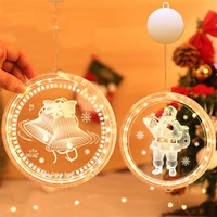 suction cup lamp christmas holiday lights store decor pendant window decoration lamp scene layout 3d night light xmas string
