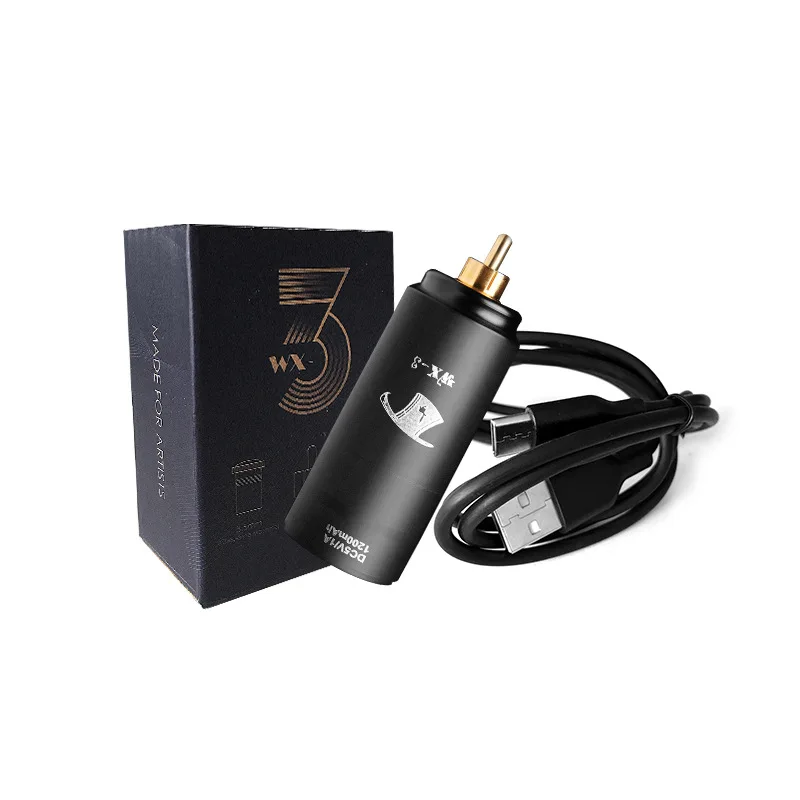 

Wireless Tattoo Mini Battery 1200mah Power Supply RCA DC Jack Quick Charge 5-8 Hours for Tattoo Machine Permanent Makeup Motor P
