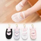 Детские носки летние тонкие носки для девочек кружевные невидимые носки с открытым носком в стиле принцессы От 3 до 5 лет, детские носки