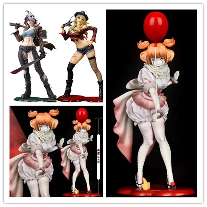 

Horror Bishoujo Statue Pennywise Collection Figure Model Toy Brinquedos Figurals