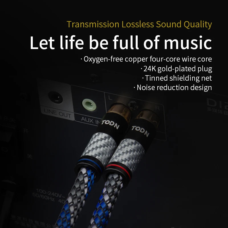 Canare 1 пара RCA аудио кабель 2 к межразъемный HIFI стерео 4N OFC штекер-штекер для
