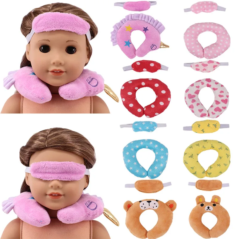 Кукла U-образная подушка + маска для глаз 18-дюймовой американской и 43 см Reborn Baby