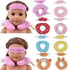 Кукла U-образная подушка + маска для глаз для 18-дюймовой американской и 43 см Reborn Baby, аксессуары для одежды для куклы новорожденной, игрушки сделай сам для девочек, Россия