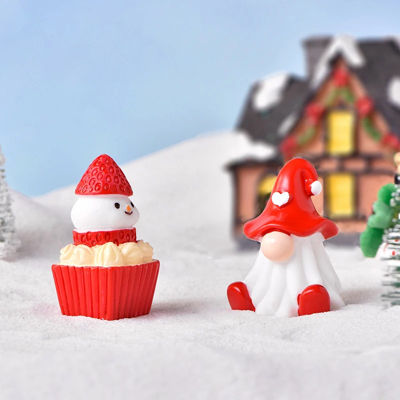 Милые украшения для торта в виде клубники на рождество домашнее украшение