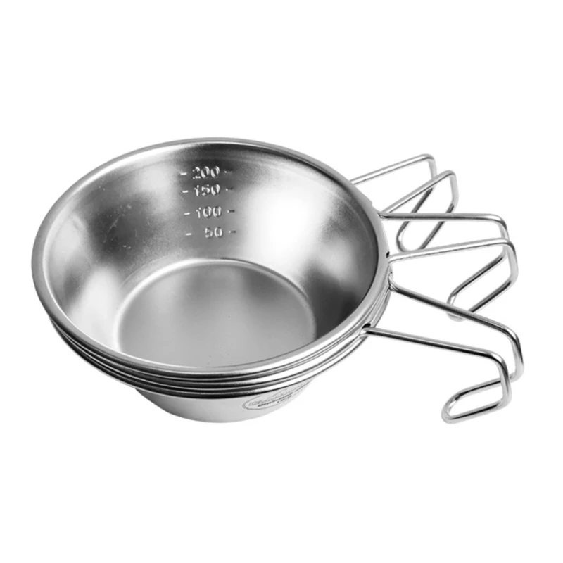 

1 шт. уличная миска из нержавеющей стали 304 чашка для пикника барбекю горный Альпинизм вода Кемпинг кухонная утварь горшок Нескользящая