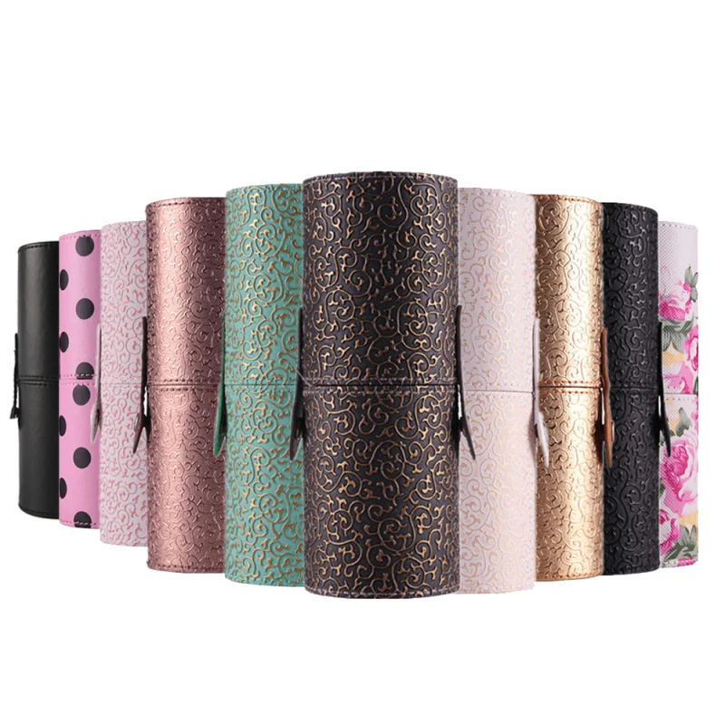 Пустой портативный дорожный держатель для кистей макияжа Круглый ручек из