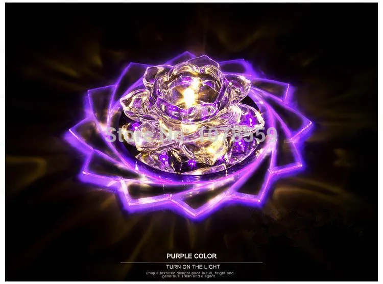 

Lotus flower Crystal LED downlight Fixture Lighting crystal corridor hallway lights for living room lamp lights & lighting