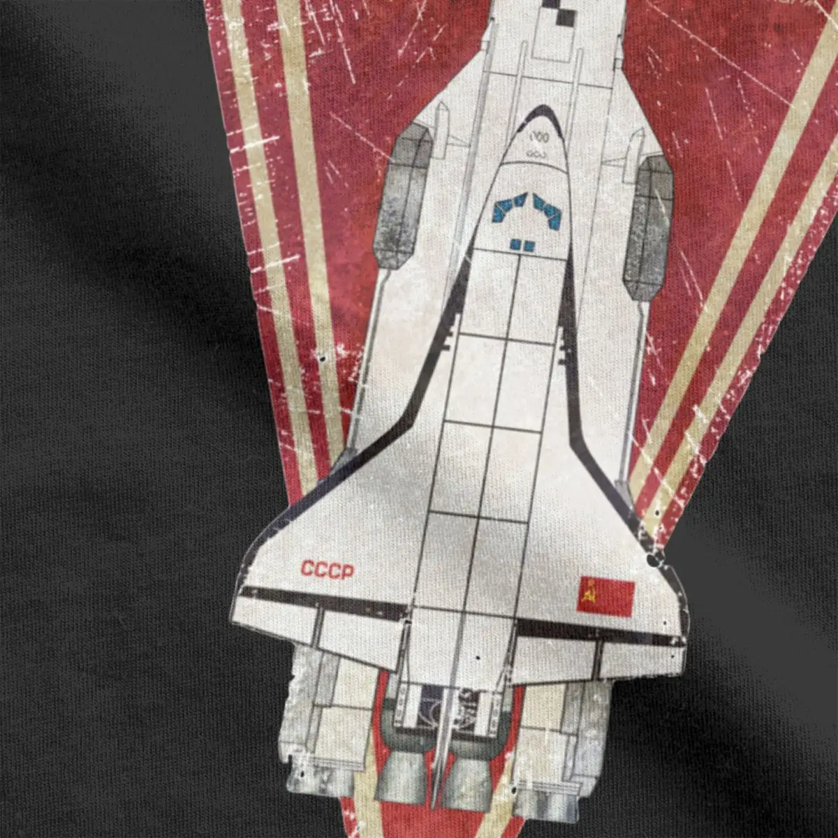 Fashion CCCP Flag Space Rocket T-Shirt for Men Crew Neck Cotton T Shirt USSR Soviet Union Short Sleeve Tees Classic Tops | Мужская