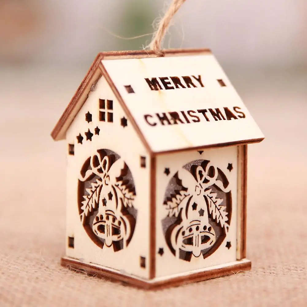 Christmas Luminous Chalet Pendant Table Ornaments Supplies Decoration for Hotel Bar Supermarket Tree Show Wi | Дом и сад