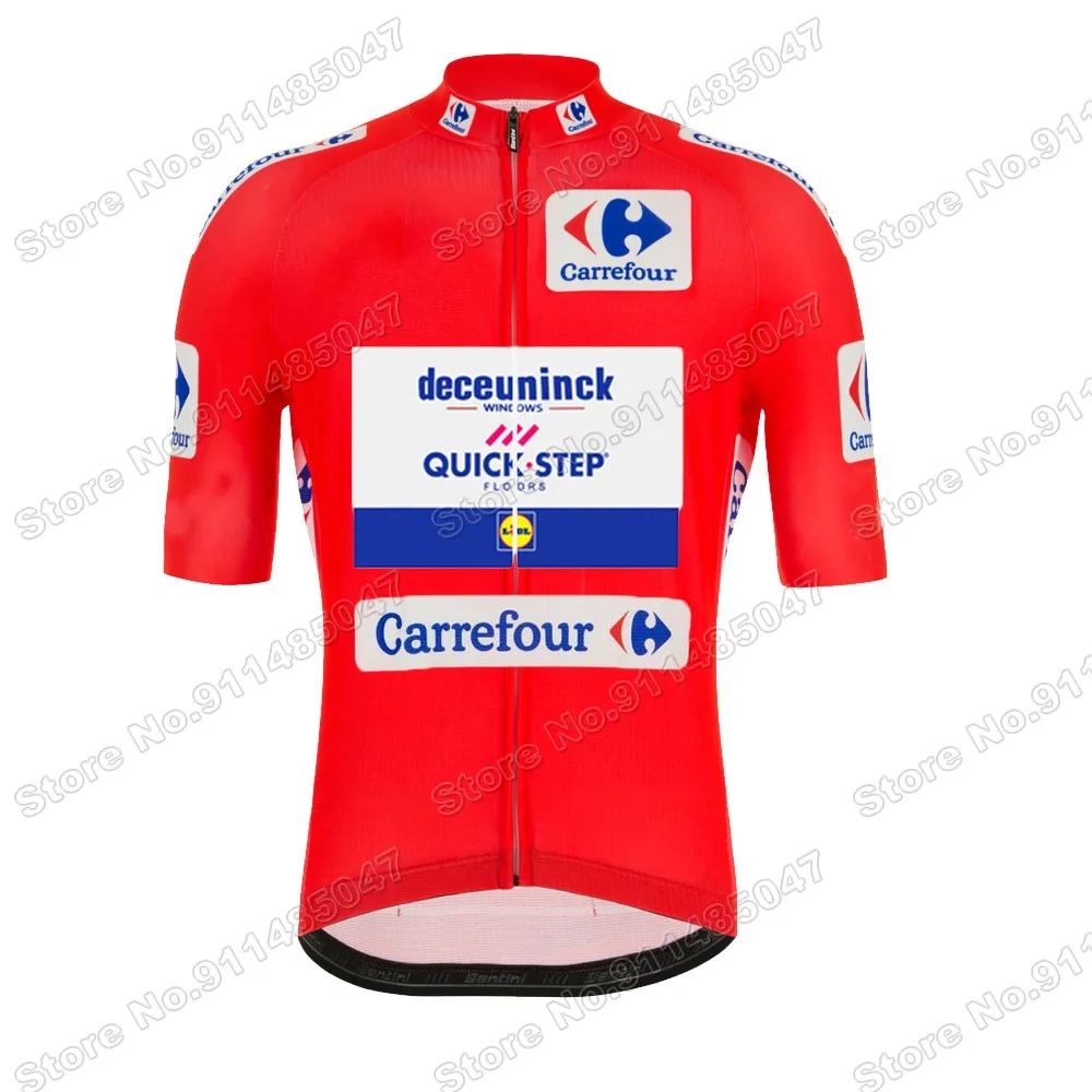 

Spanish Quick Step Team 2021 Champion Cycling Jersey Short Sleeve Shirt MTB Road Bike Ropa Maillot Culotte