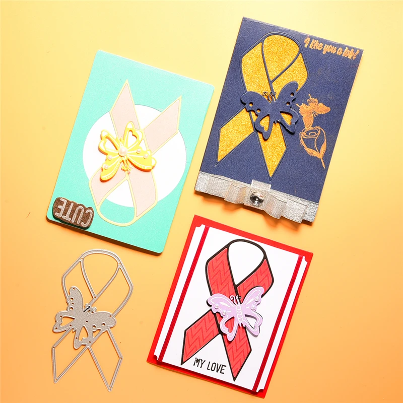 GJCrafts металлические режущие штампы с бантиком новинка 2019 трафарет для