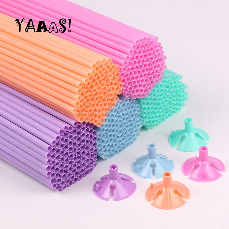 

32cm Balloon Stick Hand Balloons Holder Latex Ballon Sticks Clips Birthday Party Decorations Kids Baloon Accessories