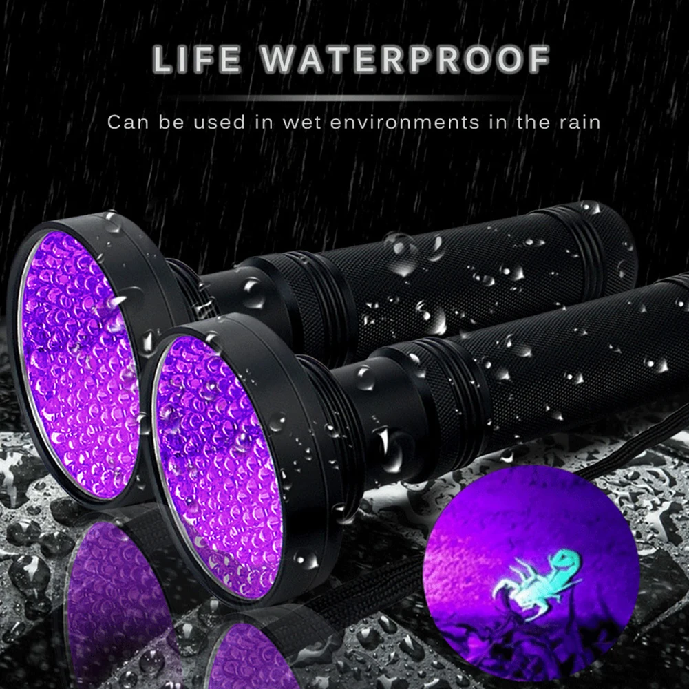 

395nm LED UV Flashlight Professional Detector Money Detector Torch Detectors Carpet Pet Urine Catch Scorpions Waterproof Torch