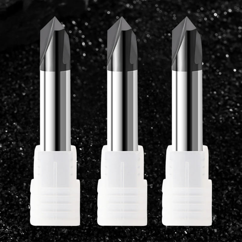 VACK Endmill Alloy Carbide Cnc Cutter Chamfering Milling 60 90 120 Degree Coated 3 Flute Chamfer End Mill | Инструменты