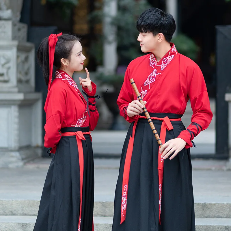 

Улучшенный женский костюм ханьфу в китайском стиле, боевое искусство, антикварные мужские пары, костюм для выступлений CP, класс