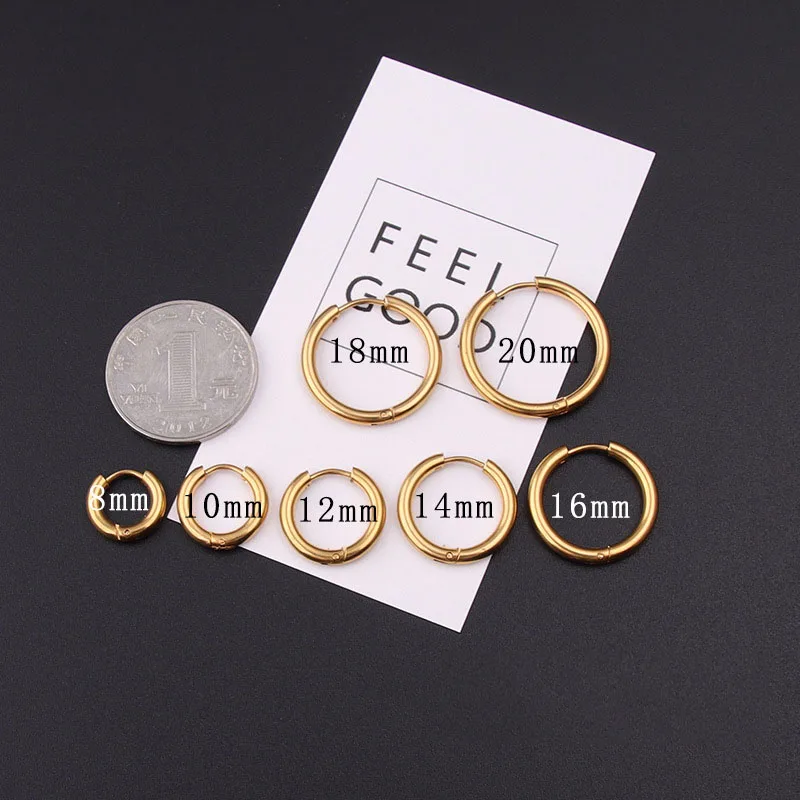 Мини крошечный маленькие huggie обруч серьги нержавеющая сталь браслет из
