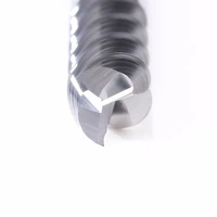 5pcslot al 3e 1 6mm solid carbide 3 flute flattened end mill with straight shank cnc milling cutter high precision