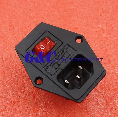Черный Красный AC 250V 10A 3 Клеммная розетка с держателем