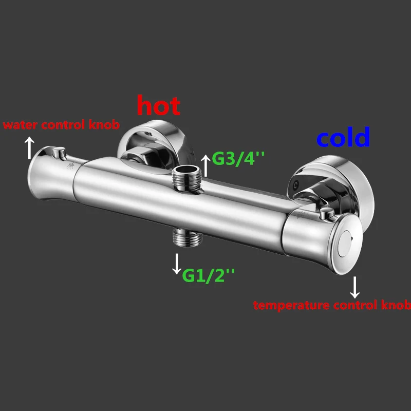 Ванна душевой смеситель термостатический кран настенный клапан контроль
