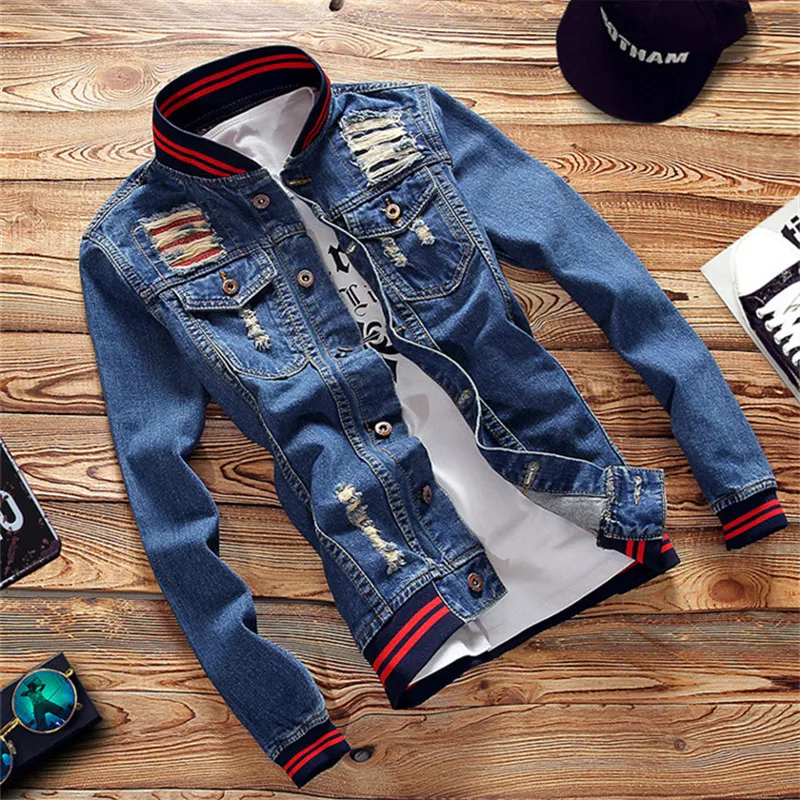 2019 новая весенне-осенняя куртка-пилот джинсовая мужская повседневная модная
