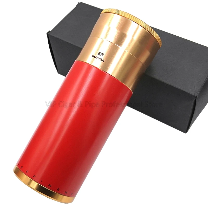 

Металлическая сигарная банка COHIBA, сигарная трубка 5 хьюмидор для сигар, Дорожный Чехол для сигары с встроенным увлажнителем, портативный ин...