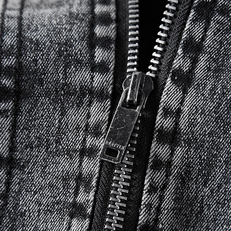 

2021 New Arrival Stand Collar Chamarra Vaquera Hombre Slim Vintage Jeans Jacket Men