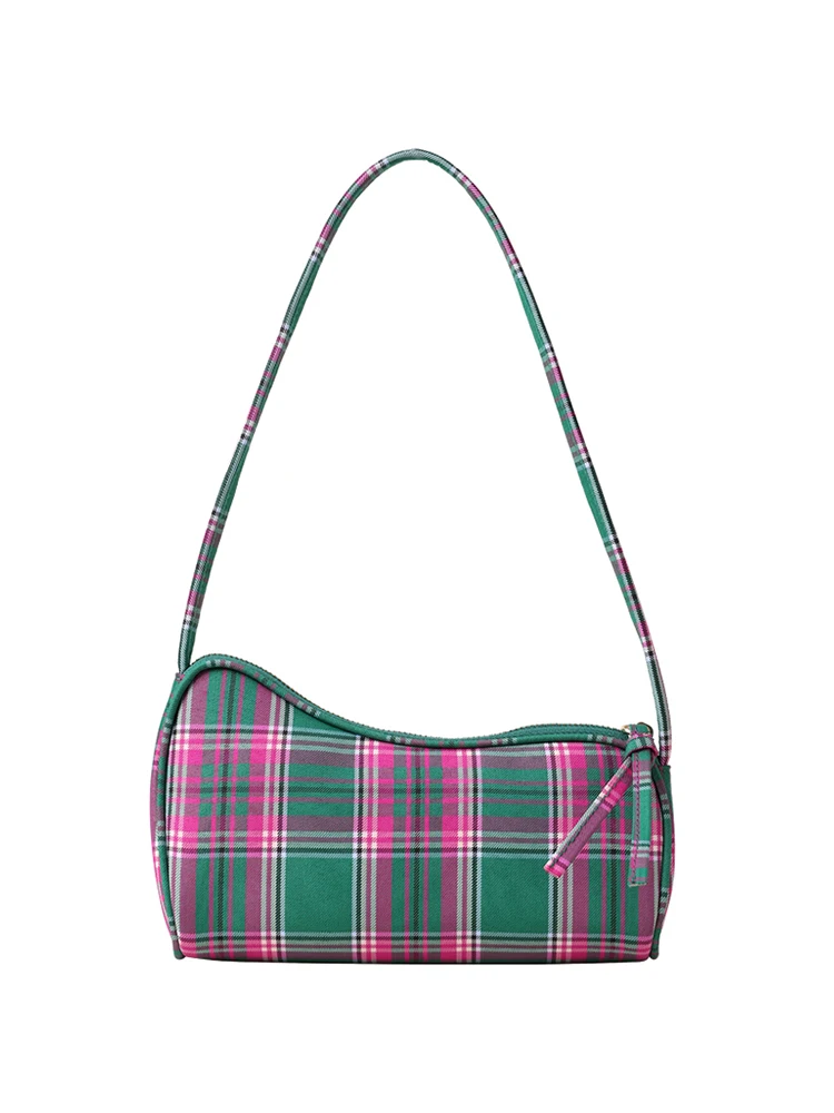

Fashion Contrast Plaid Underarm Bag 2021 New Female Portable Baguette Pack Single Shoulder Phone Package Ymh6