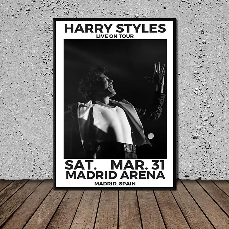 

Interior Wall Decoration HD Canvas Painting Harry Edward Styles Live on Tour Poster Office Bedroom Decoration