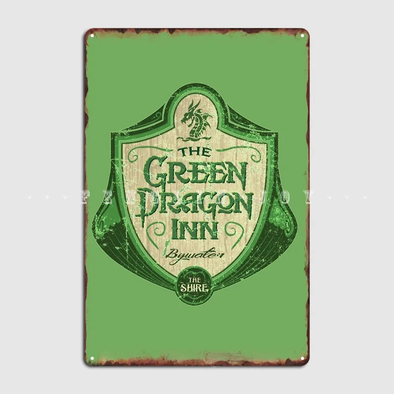 

The Green Dragon Inn Metal Plaque Poster Club Home Living Room Classic Wall Plaque Tin Sign Posters