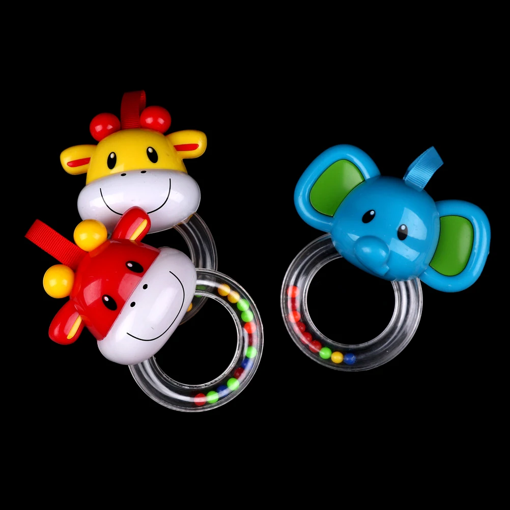 1 шт. детские погремушки в форме слона развивающие вокальный колокольчик