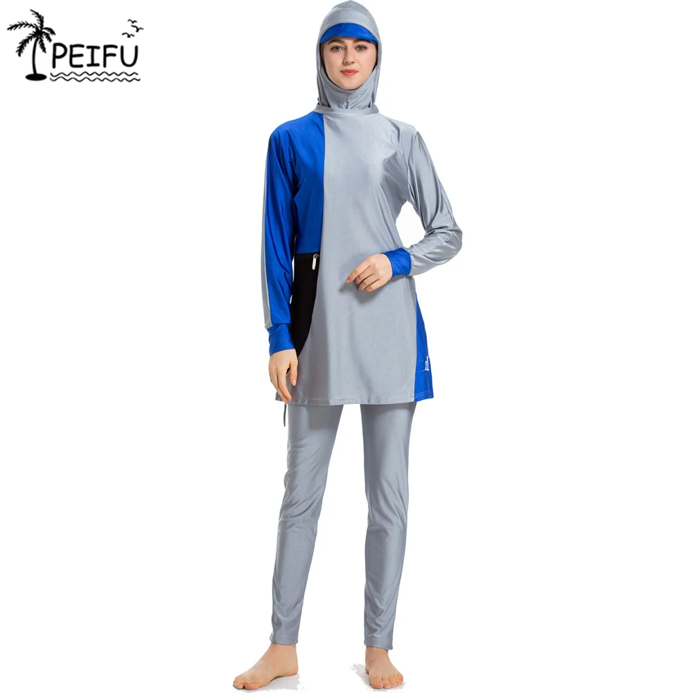 Пэй-фу Мусульманский купальник размера плюс купальники мусульманские для женщин