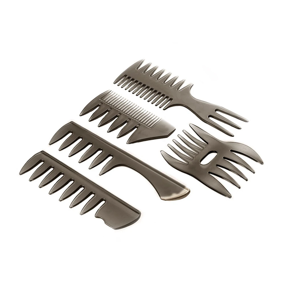 

Big Teeth Double Side Tooth Combs Fish Bone Shape Hair Brush Barber Hair Dyeing Cutting Coloring Brush Man Hairstyling Too
