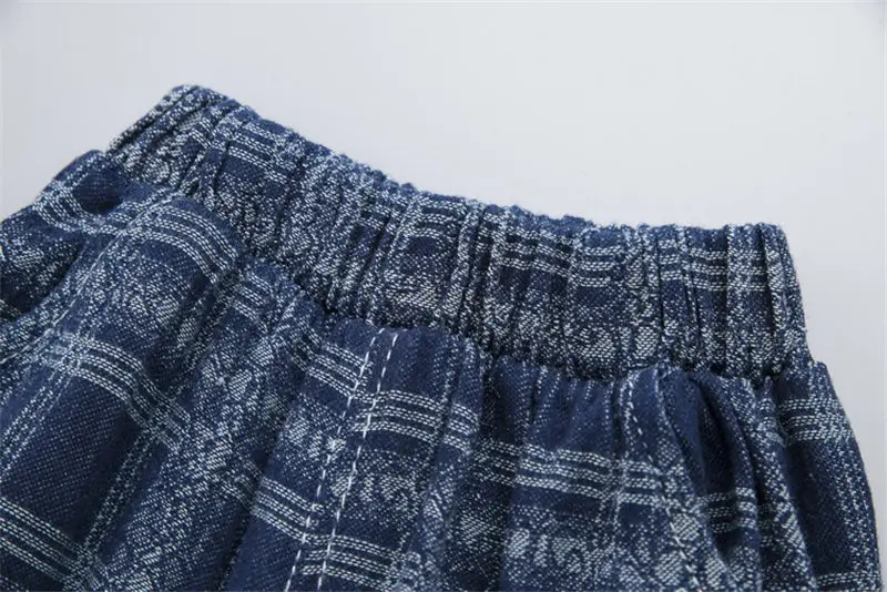 3 шт./компл. детская клетчатая футболка и брюки | Мать ребенок