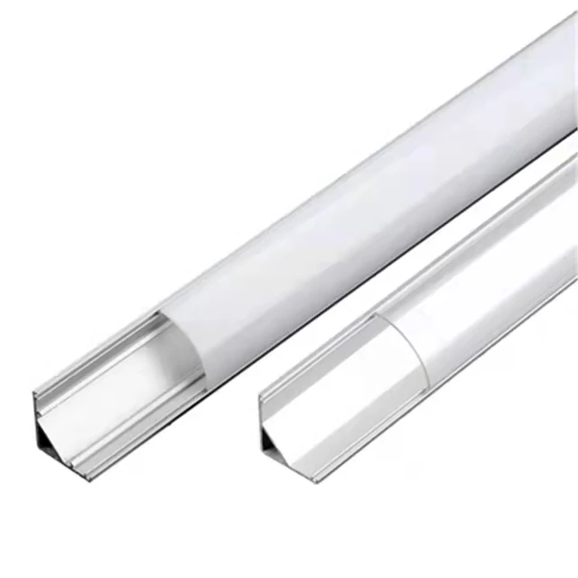 2-28pcs/Lot perfil aluminio led Corner Aluminium Profile Channel Holder for LED Strip Light Bar Cabinet Lamp Kitchen Closet