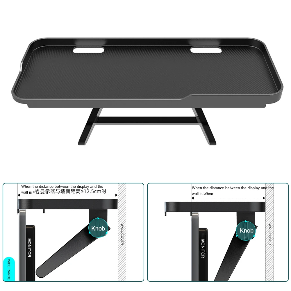 

WELIBA Multi-functional Adjustable Storage Rack TV Top Shelf Mounting 2 Legs Screen Bracket for RoutersControls Home Decor