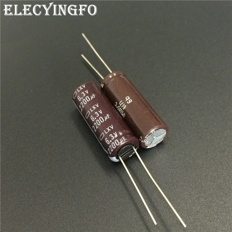 5 шт./50 шт. 2200 мкФ 6 3 V NIPPON LXV серии 10x30 мм низкое сопротивление 6.3V2200uF Алюминий