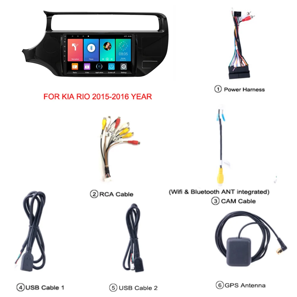 Для Kia RIO K3 2015 2016 9 дюймов Android 8 1 2 Din Автомобильный мультимедийный стерео плеер