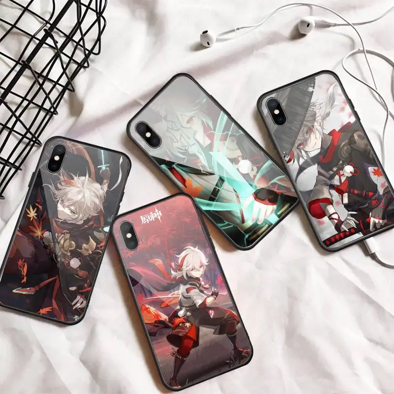 

Kaedehara Kazuha genshin Impact Phone Case Tempered glass For iphone 6 7 8 plus X XS XR 11 12 13 PRO MAX mini