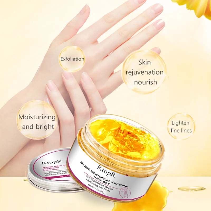 

50g Mango for Hands Mask Hand Wax Whitening Moisturizing Repair Exfoliating Calluses Filming Anti-Aging Hand Skin Cream