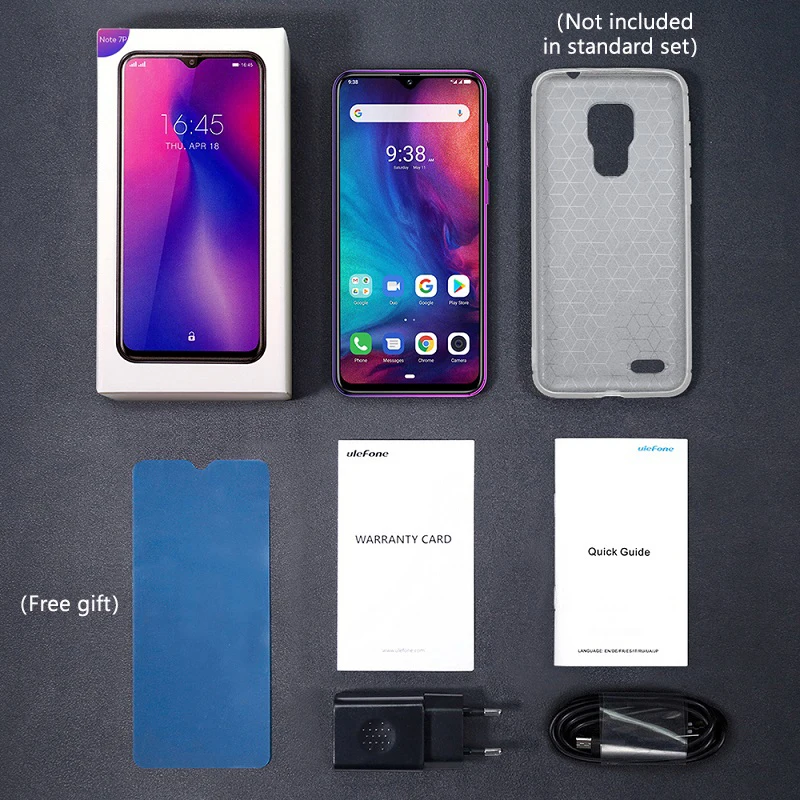 Ulefone Note 7P Smartphone Android 9.0 Quad Core 3500mAh 6.1 inch Waterdrop Screen 3GB+32GB Mobile phone