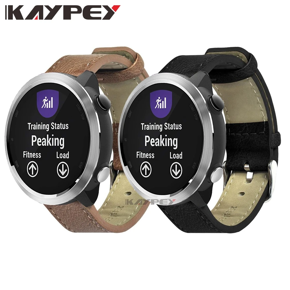 Ретро Кожаный сменный ремешок для Garmin Vivoactive3 3 HR умный Браслет для Forerunner 645 музыкальный спортивный ремешок