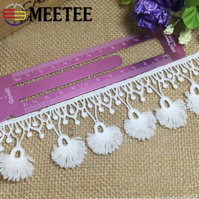 9 ярдов Meetee 5 см хлопок полиэстер кружевная лента шелковая вышивка DIY Одежда